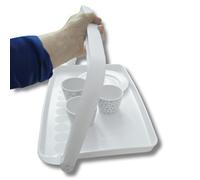 One-Handed Tray, Made in UK, Hands Free Tray with Handles for Disabled People, Single-Hand Tray with Fold-Down Handle, Easy Carry Tray for One Hand, Lap Tray for Limited Mobility