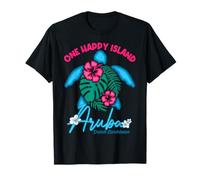 One Happy Aruba Island Sea Turtle Tropical Souvenir Vacation T-Shirt