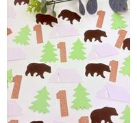 One Happy Camper Confetti - 1st Birthday Table Decor - Woodland Table Scatter for First Birthday Adventure, a Happy Camper Dessert Table Decoration, Birthday Party Supplies and Decorative Confetti.