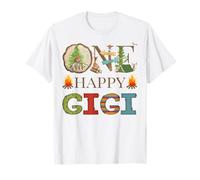 One Happy Gigi Camper First Birthday Camping Bear T-Shirt