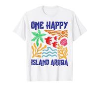 One Happy Island Aruba Vintage Tropical Beach Vacation T-Shirt