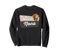 One Happy Nana Camper Matching Birthday Decorations Party Sweatshirt