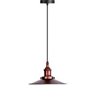 One Head Metal Flat Cone Shade Pendant Light Vintage Hanging Lamp for KitchenRestaurant BarBalcony Industrial Style Lighting Fixture E27 Bulb Holder.