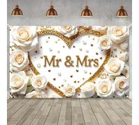 One heart-shaped wedding background for the couple white roses multi-functional indoor and outdoor decoration