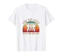 One Hip Chick with One New Hip Funny Surgery Recovery Value Graphic T-Shirt, Men, White, M