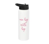 One Hip Chick with One New Hip - Hip Replacement Recovery Stainless Steel Insulated Water Bottle