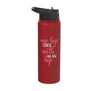 One Hip Chick with One New Hip - Hip Replacement Recovery Stainless Steel Insulated Water Bottle