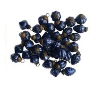 One Holiday Way Set of 36 Vintage Dark Navy Blue 1-inch Mini Mercury Glass Christmas Tree Ornaments - Elegant Small Xmas Ball Bauble Decorations