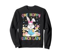 One Hoppy Lunch Lady School Cafeteria Worker Easter Day Sweatshirt