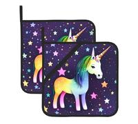 One-Horse Star Set Of 2 Pot Holders, Kitchen Potholder Set, 8 X 8 Inches, &Perfect For Everyday Baking And Cooking.