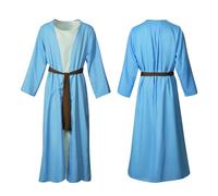 One·HSYZ Joseph Costum Jesus Costume for Men Adult Bible Robe Shepherd Nativity Christian Religious Halloween Costume (X-Large) Blue