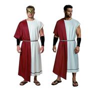 One·HSYZ Toga Costume Men-Greek God Costume Men Halloween Robe Cosplay Accessories Set (Medium)