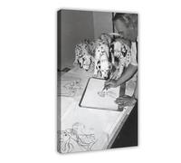 One Hundred And One Dalmatians, Behind The Scenes Canvas Poster Bedroom Decor Landscape Office Room Decor Gift 12x18inch(30x45cm)
