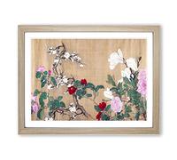 One Hundred Flowers Vol.1 By Yun Shouping Asian Japanese Framed Print | A4 Oak Framed Wall Art | Ready to Hang | Asian Floral Picture | Living Room Bedroom Lounge Office