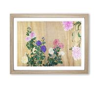 One Hundred Flowers Vol.3 By Yun Shouping Asian Japanese Framed Print | A3 Oak Framed Wall Art | Ready to Hang | Asian Floral Picture | Living Room Bedroom Lounge Office