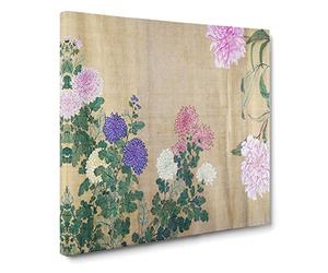 One Hundred Flowers Vol.3 by Yun Shouping Canvas Print | Gallery Wrapped 30mm Frame Wall Art | 20x20 inches | Ready to Hang | Modern Floral Picture | Living Room Bedroom Lounge Office