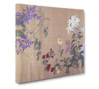 One Hundred Flowers Vol.5 by Yun Shouping Canvas Print | Gallery Wrapped 30mm Frame Wall Art | 14x14 inches | Ready to Hang | Modern Floral Picture | Living Room Bedroom Lounge Office