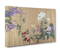 One Hundred Flowers Vol.5 By Yun Shouping Canvas Print | Gallery Wrapped 30mm Frame Wall Art | 30x20 inches | Ready to Hang | Asian Floral Picture | Living Room Bedroom Lounge Office