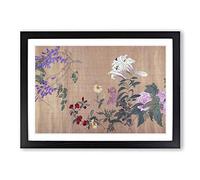 One Hundred Flowers Vol.5 by Yun Shouping Framed Print | A2 Black Framed Wall Art | Ready to Hang | Modern Floral Picture | Living Room Bedroom Lounge Office