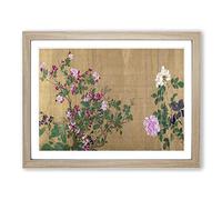 One Hundred Flowers Vol.6 By Yun Shouping Asian Japanese Framed Print | A4 Oak Framed Wall Art | Ready to Hang | Asian Floral Picture | Living Room Bedroom Lounge Office