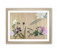One Hundred Flowers Vol.7 By Yun Shouping Asian Japanese Framed Print | A2 Oak Framed Wall Art | Ready to Hang | Asian Floral Picture | Living Room Bedroom Lounge Office