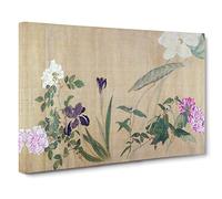 One Hundred Flowers Vol.7 By Yun Shouping Canvas Print | Gallery Wrapped 30mm Frame Wall Art | 24x16 inches | Ready to Hang | Asian Floral Picture | Living Room Bedroom Lounge Office