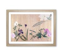 One Hundred Flowers Vol.7 by Yun Shouping Framed Print | A2 Oak Framed Wall Art | Ready to Hang | Modern Floral Picture | Living Room Bedroom Lounge Office