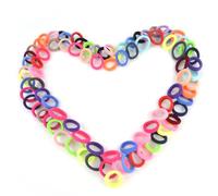 One Hundred Pcs Cute Tiny Hair Bands, Elastic No-Crease Ponytail Holders For Girls