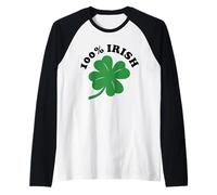 One Hundred Percent Irish Raglan Baseball Tee