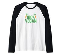 One Hundred Percent Vegan Raglan Baseball Tee