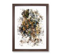 One Hundred Trees Watercolour Modern Framed Wall Art Print, Ready to Hang Picture for Living Room Bedroom Home Office Décor, Walnut A3 (34 x 46 cm)