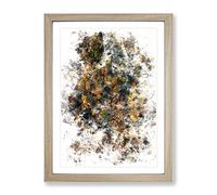 One Hundred Trees Watercolour Modern Framed Wall Art Print, Ready to Hang Picture for Living Room Bedroom Home Office Décor, Oak A2 (64 x 46 cm)