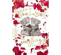 ONE I LOVE Birthday Me To You 3D Holographic Hologram Bear Teddy Birthday Card