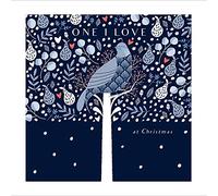 One I Love Partridge & Pear Tree Foiled Christmas Card Woodmansterne Xmas Cards 459337