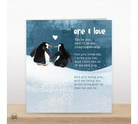 One I Love Penguin - Card By Paul Delaney