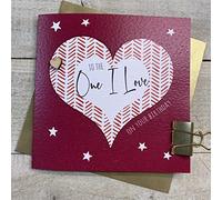 ONE I LOVE - RED HEART BIRTHDAY CARD, BY WHITE COTTON CARDS (S325)