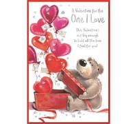 One I Love Valentine Greetings Card (Pack of 6) Simon Elvin Off White One Size