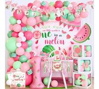 One In A Melon Birthday Decorations, Watermelon 1st Birthday Decorations, Summer Sweet Melon First Party Our Little Sweetie is One in A Melon for 1st Girl