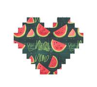 One in a Melon Building Brick Block Puzzle Heart Shaped, Personalized Picture Puzzles Photo Jigsaw Puzzles for Adults 3D Micro Building Blocks for Home Decor Bricks Set