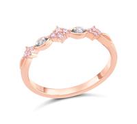 One In A Million 9ct Rose Gold Pink Diamond Ring - 10pts - D7839-U