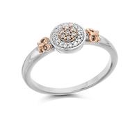 One In A Million 9ct Two Colour Gold Pink Diamond Cluster Ring - 10pts - D7880