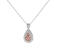 One In A Million 9ct Two Colour Gold Pink Diamond Necklace - 20pts - D7850