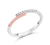 One In A Million 9ct Two Colour Gold Pink Diamond Ring - 10pts - D7838-I