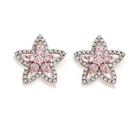 One In A Million 9ct Two Colour Gold Pink Diamond Stud Earrings - 1/2ct per pair - D7851