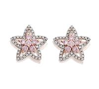 One In A Million 9ct Two Colour Gold Pink Diamond Stud Earrings - 1/2ct per pair - D78915