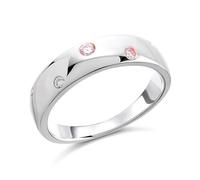 One In A Million 9ct White Gold Pink Diamond Band Ring - 10pts - D7840-I
