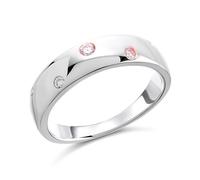 One In A Million 9ct White Gold Pink Diamond Band Ring - 10pts - D7840-T