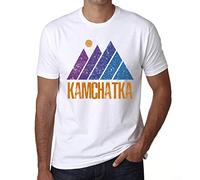 ONE IN THE CITY Men's Graphic T-Shirt Mountain Kamchatka Eco-Friendly Limited Edition Short Sleeve Tee-Shirt Vintage Birthday Gift Novelty White M