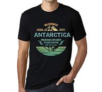 ONE IN THE CITY Men's Graphic T-Shirt Outdoor Adventure, Wilderness, Mountain Explorer Antarctica Eco-Friendly Limited Edition Short Sleeve Tee-Shirt Vintage Birthday Gift Novelty Deep Black XL