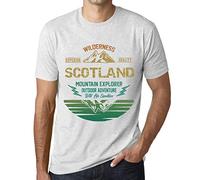 ONE IN THE CITY Men's Graphic T-Shirt Outdoor Adventure, Wilderness, Mountain Explorer Scotland Eco-Friendly Limited Edition Short Sleeve Tee-Shirt Vintage Birthday Gift Novelty Vintage White L